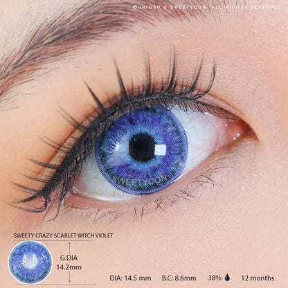 Sweety Crazy Scarlet Witch Violet (1 lens/pack)-Crazy Contacts-SweetyCon