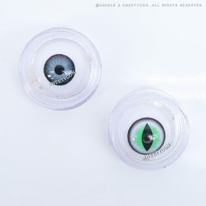Sweety Crazy Sexy Cat Eye Green (1 lens/pack)-Crazy Contacts-SweetyCon