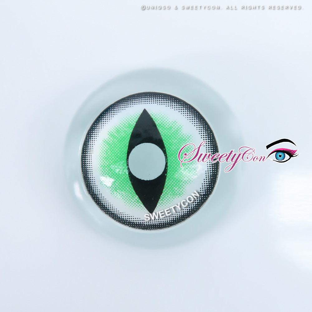 Sweety Crazy Sexy Cat Eye Green (1 lens/pack)-Crazy Contacts-SweetyCon