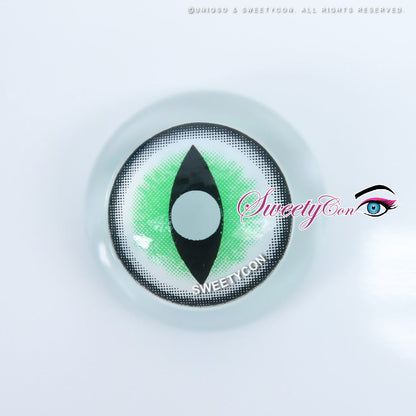 Sweety Crazy Sexy Cat Eye Green (1 lens/pack)-Crazy Contacts-SweetyCon