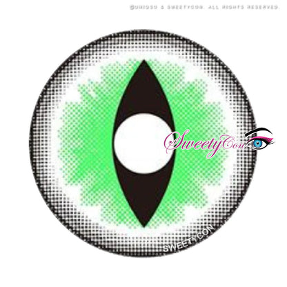 Sweety Crazy Sexy Cat Eye Green (1 lens/pack)-Crazy Contacts-SweetyCon