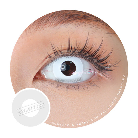 Sweety Crazy Solid White/Whiteout - 1 Day Disposable (1 lens/pack)