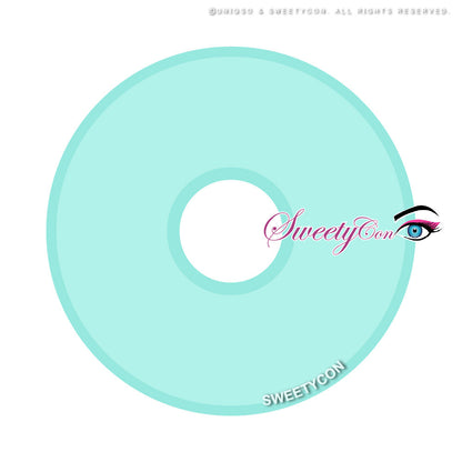 Sweety Crazy Turquoise (1 lens/pack)-Colored Contacts-SweetyCon