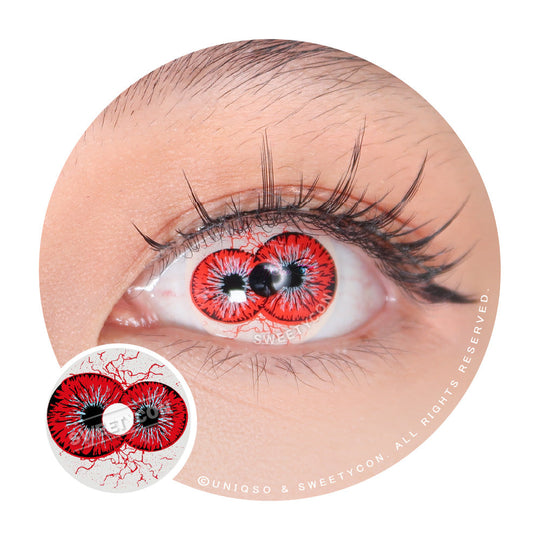 Sweety Crazy Twin Hex Red (1 lens/pack)
