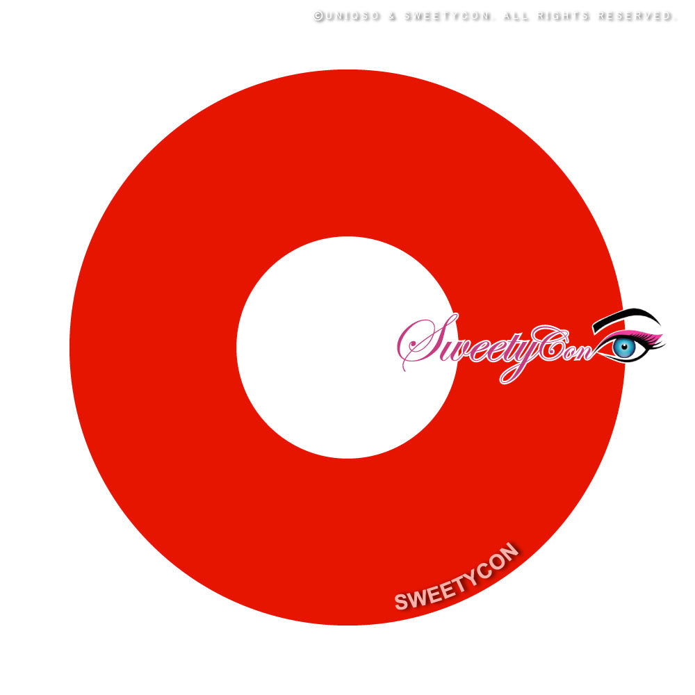 Sweety Crazy UV Glow Red (1 lens/pack)-UV Contacts-SweetyCon