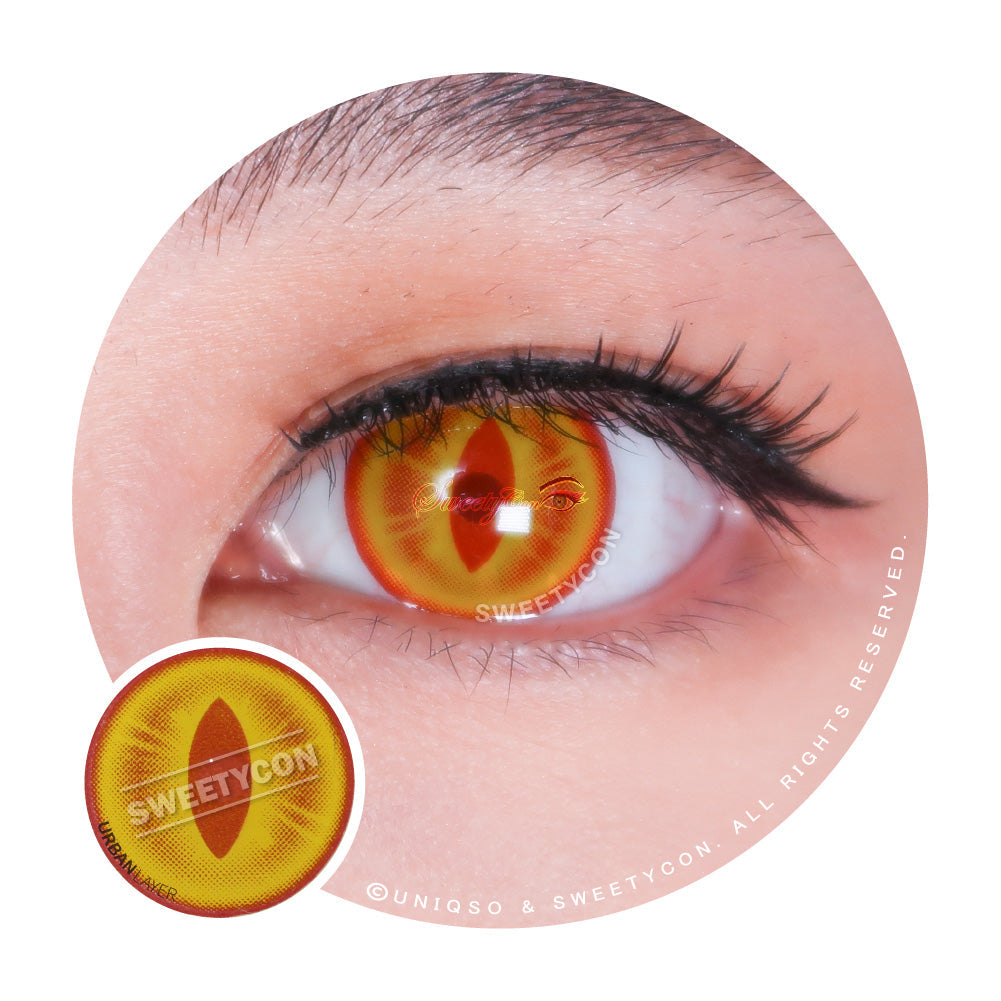 Sweety Crazy UV Orange Demon Eye / Cat Eye (1 lens/pack)-Crazy Contacts-UNIQSO