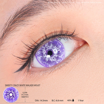 Sweety Crazy White Walker Violet (1 lens/pack)-Crazy Contacts-SweetyCon