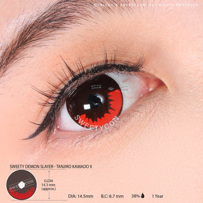 Sweety Demon Killer - Burning Fire II (1 lens/pack)-Colored Contacts-SweetyCon