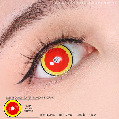 Sweety Demon Killer - Fire Flame (1 lens/pack)-Colored Contacts-SweetyCon