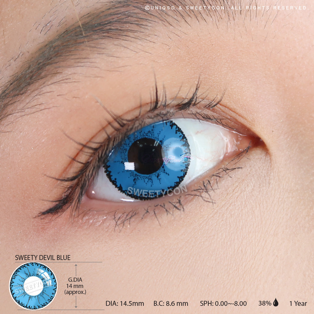 Sweety Devil Blue II (1 lens/pack)-Colored Contacts-SweetyCon