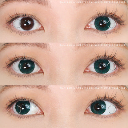 Sweety Devil Green (1 lens/pack)-Colored Contacts-SweetyCon