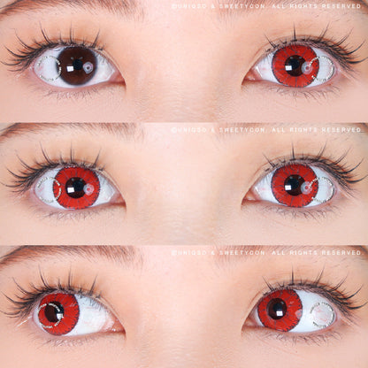Sweety Devil Red (1 lens/pack)-Colored Contacts-SweetyCon