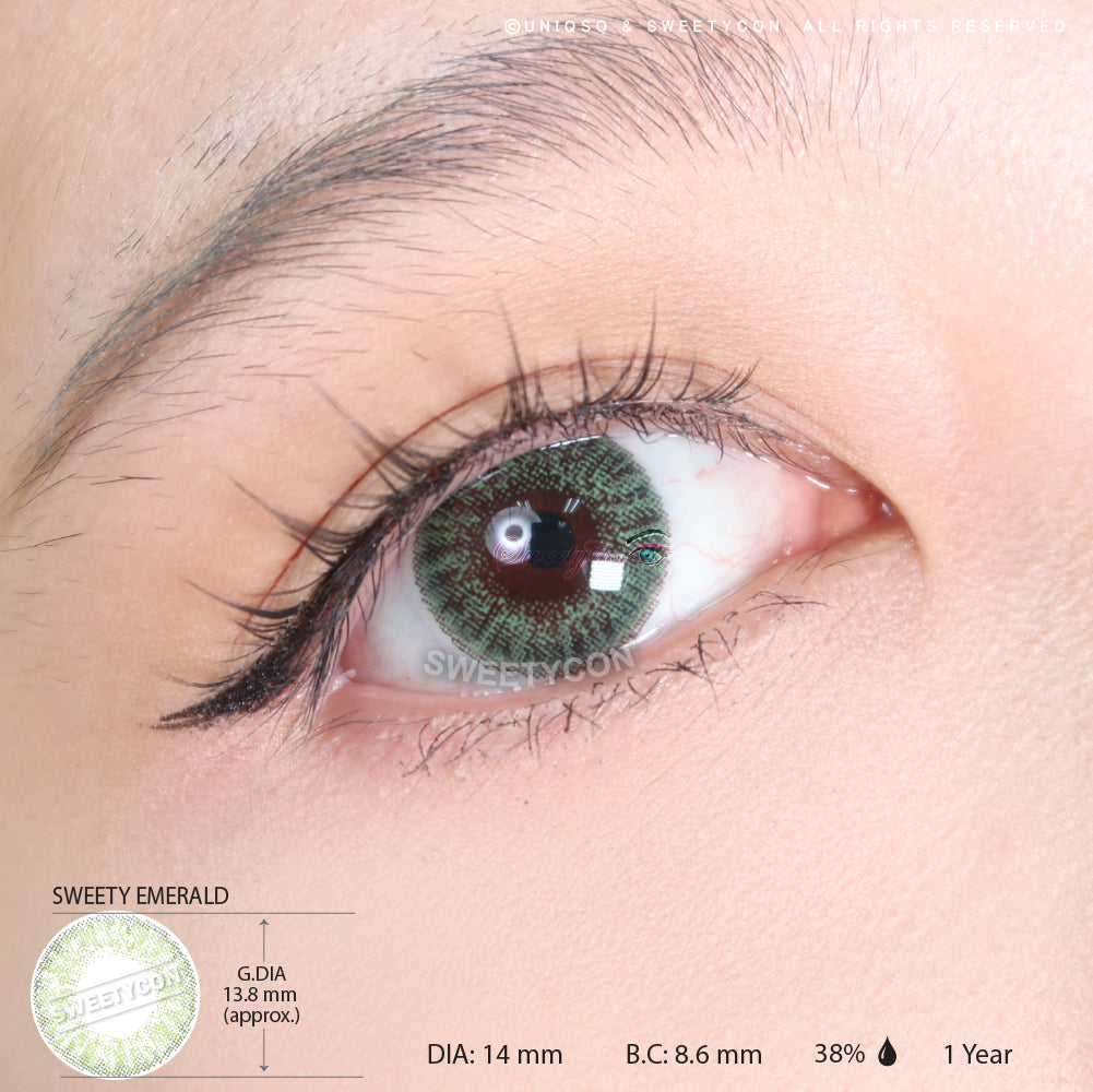 Sweety Emerald (1 lens/pack)-Colored Contacts-SweetyCon