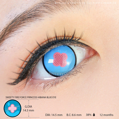 Sweety Fire Force Princess Hibana Blue Eye (1 lens/pack)-Colored Contacts-SweetyCon