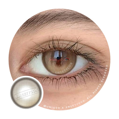 Sweety Frostveil Amber Brown (1 lens/pack)-Colored Contacts-UNIQSO
