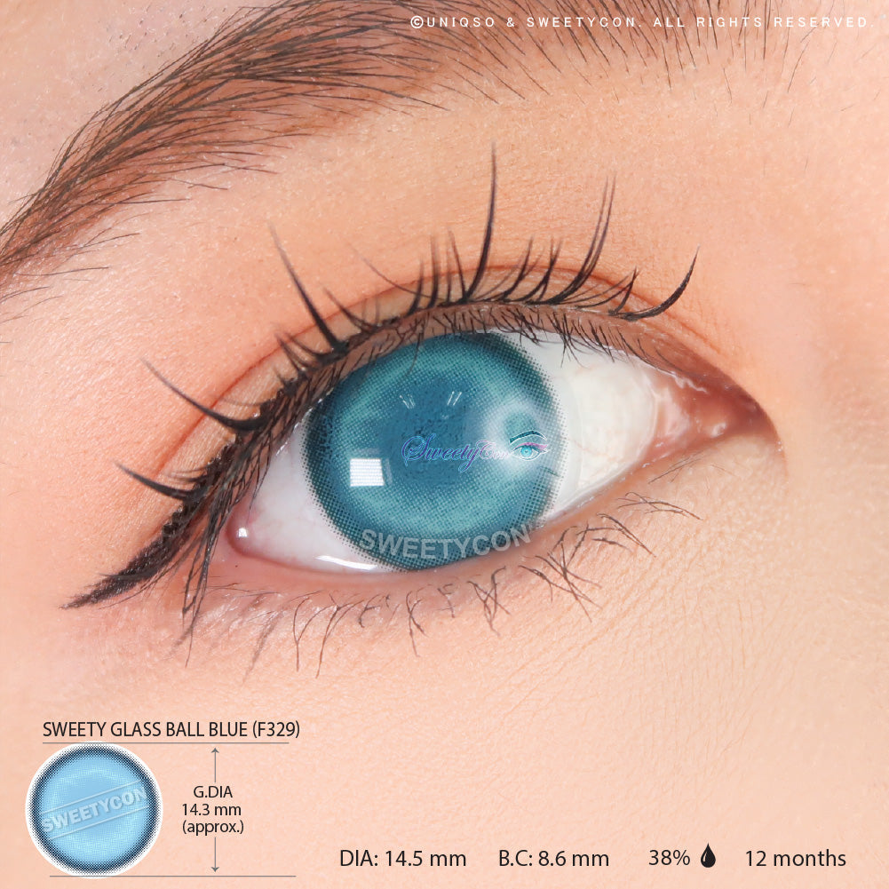 Sweety Glass Ball Blue (1 lens/pack)-Colored Contacts-SweetyCon