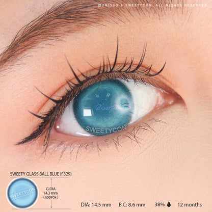 Sweety Glass Ball Blue (1 lens/pack)-Colored Contacts-SweetyCon