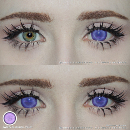 Sweety Glass Ball Violet (1 lens/pack)-Colored Contacts-SweetyCon