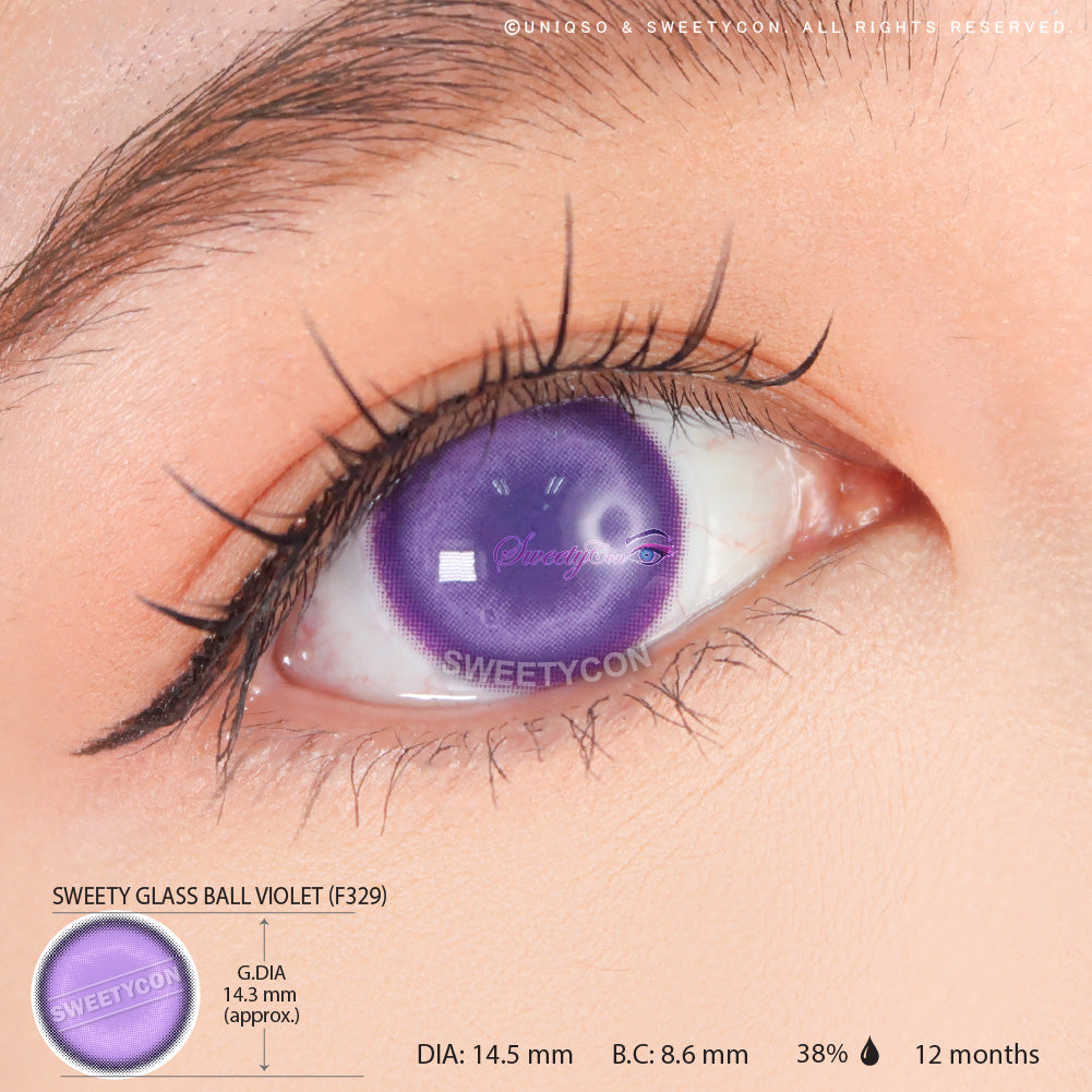 Sweety Glass Ball Violet (1 lens/pack)-Colored Contacts-SweetyCon
