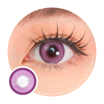 Sweety Halo Purple (1 lens/pack)-Colored Contacts-UNIQSO