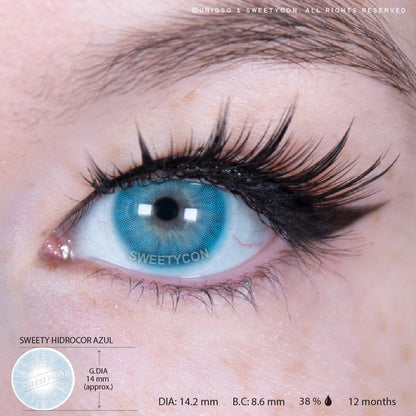 Sweety Hidrocor Azul (1 lens/pack)-Colored Contacts-SweetyCon