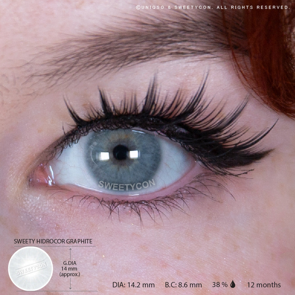 Sweety Hidrocor Graphite (1 lens/pack)-Colored Contacts-SweetyCon