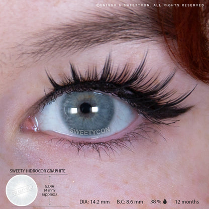 Sweety Hidrocor Graphite (1 lens/pack)-Colored Contacts-SweetyCon