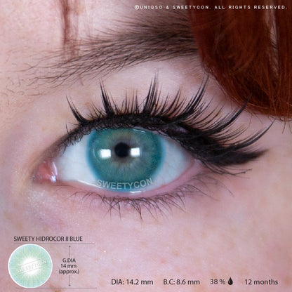 Sweety Hidrocor II Blue (1 lens/pack)-Colored Contacts-SweetyCon