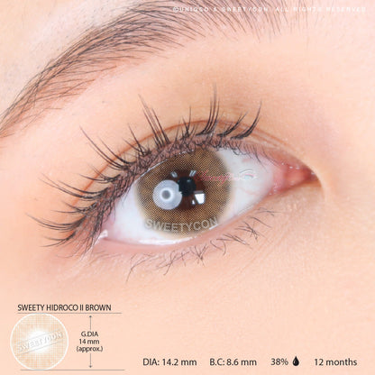 Sweety Hidrocor II Brown (1 lens/pack)-Colored Contacts-SweetyCon