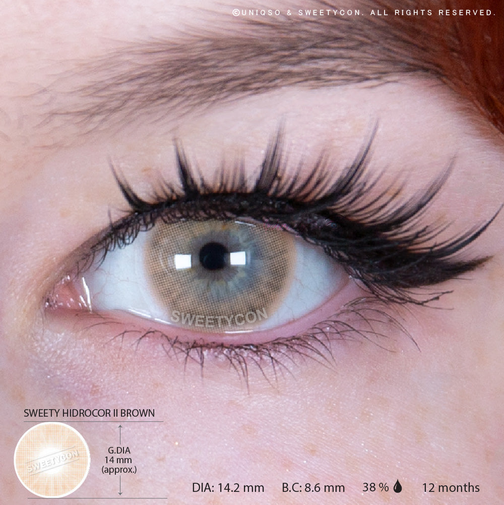 Sweety Hidrocor II Brown (1 lens/pack)-Colored Contacts-SweetyCon