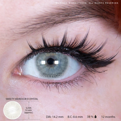 Sweety Hidrocor II Crystal (1 lens/pack)-Colored Contacts-SweetyCon