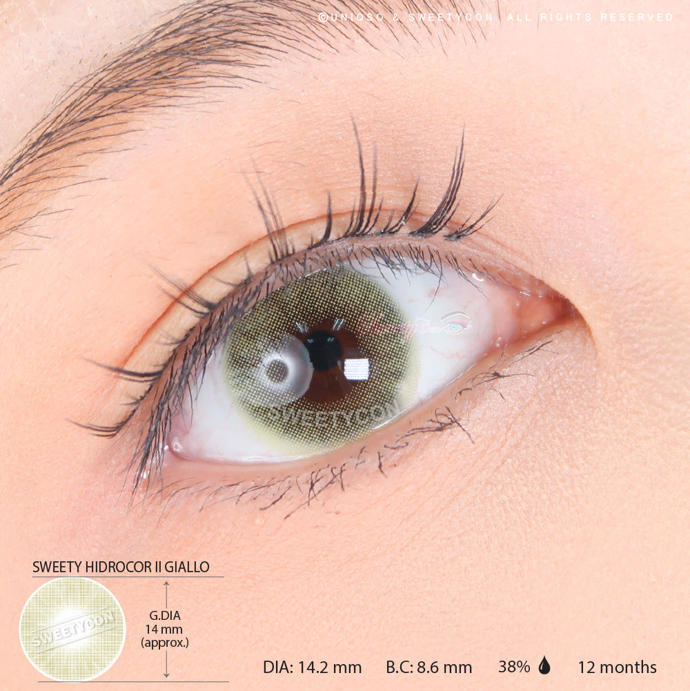 Sweety Hidrocor II Giallo (1 lens/pack)-Colored Contacts-SweetyCon