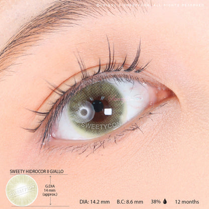 Sweety Hidrocor II Giallo (1 lens/pack)-Colored Contacts-SweetyCon