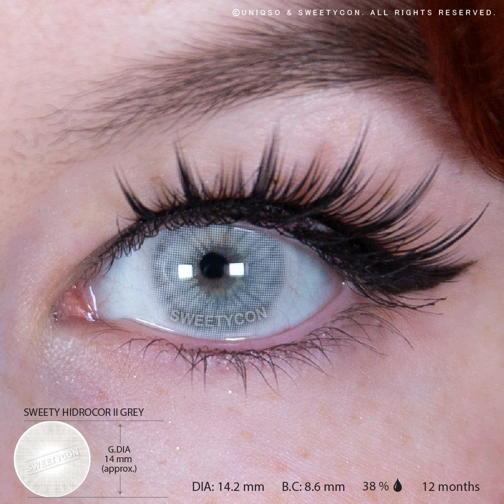Sweety Hidrocor II Grey (1 lens/pack)-Colored Contacts-SweetyCon