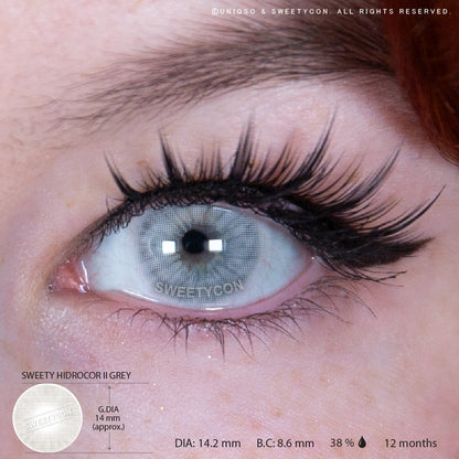 Sweety Hidrocor II Grey (1 lens/pack)-Colored Contacts-SweetyCon