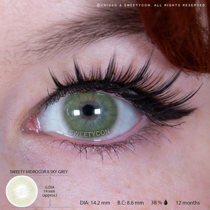 Sweety Hidrocor II Sky Grey (1 lens/pack)-Colored Contacts-SweetyCon