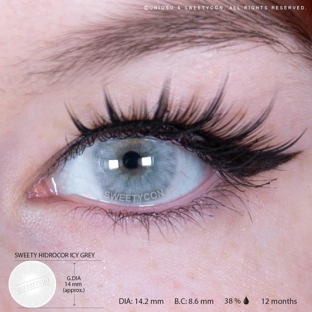 Sweety Hidrocor Icy Grey (1 lens/pack)-Colored Contacts-SweetyCon
