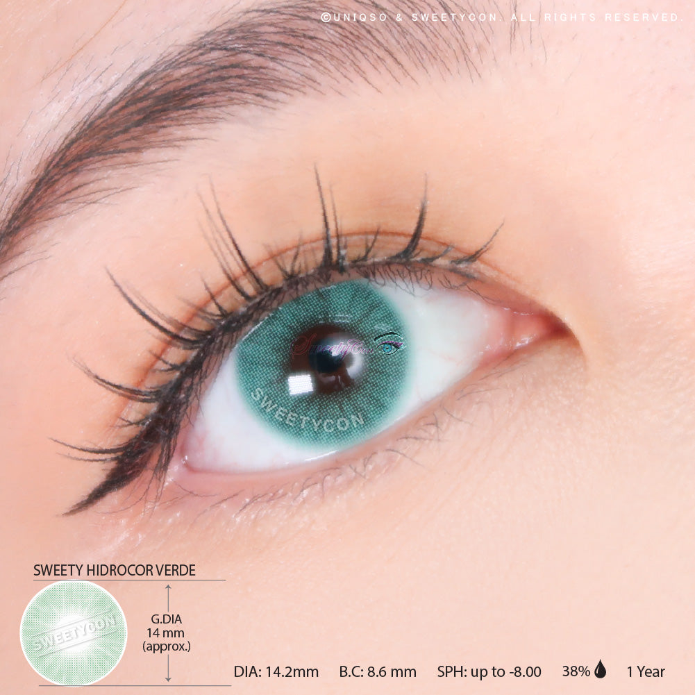 Sweety Hidrocor Verde (1 lens/pack)-Colored Contacts-SweetyCon