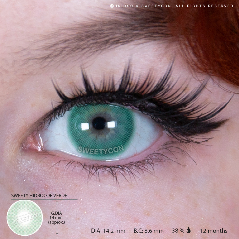 Sweety Hidrocor Verde (1 lens/pack)-Colored Contacts-SweetyCon
