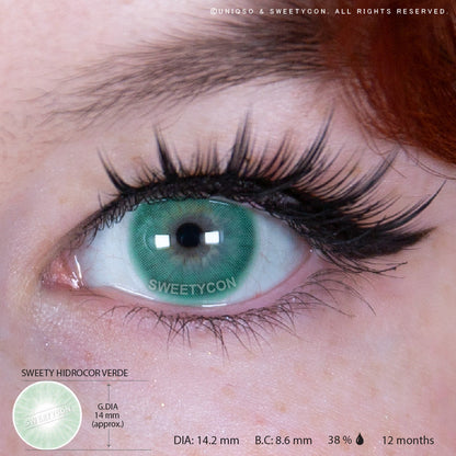 Sweety Hidrocor Verde (1 lens/pack)-Colored Contacts-SweetyCon