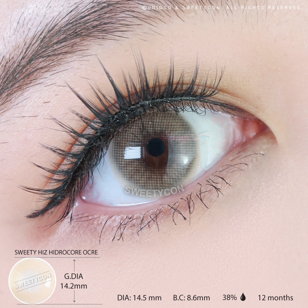 Sweety Hiz Hidrocore Ocre (1 lens/pack)-Colored Contacts-SweetyCon