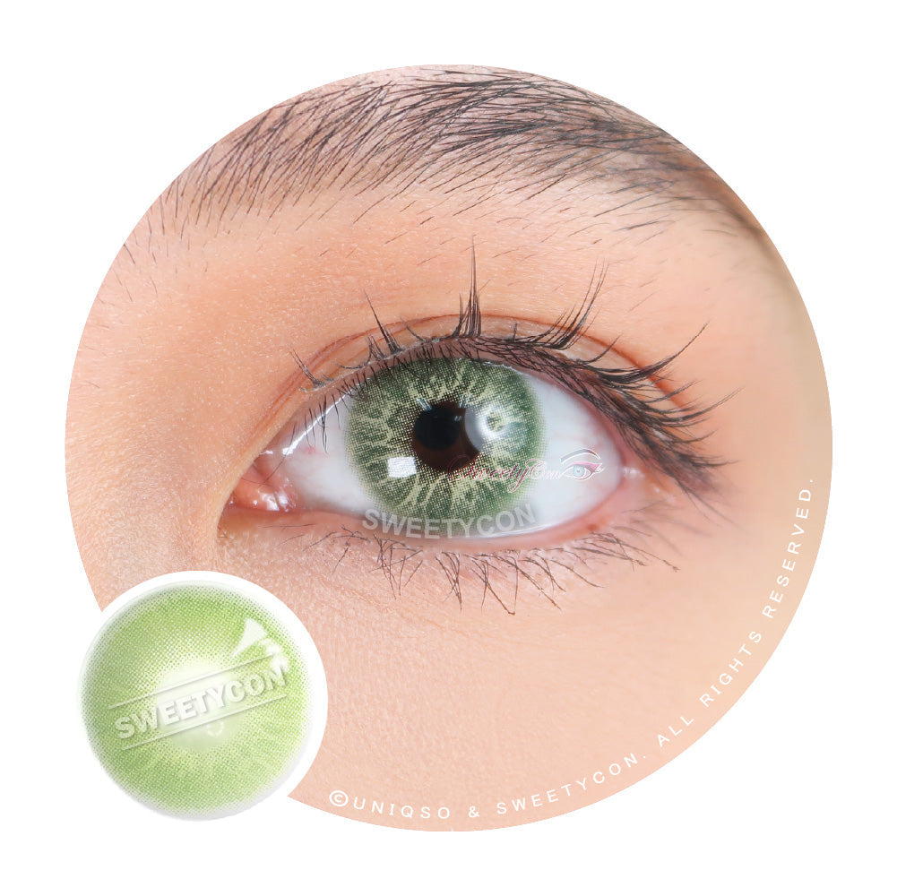 Sweety Love.S Green (1 lens/pack)-Colored Contacts-SweetyCon