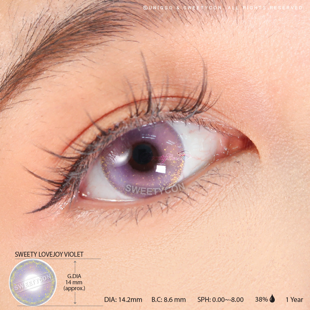 Sweety Lovejoy Violet (1 lens/pack)-Colored Contacts-SweetyCon