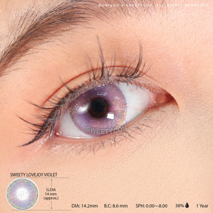 Sweety Lovejoy Violet (1 lens/pack)-Colored Contacts-SweetyCon