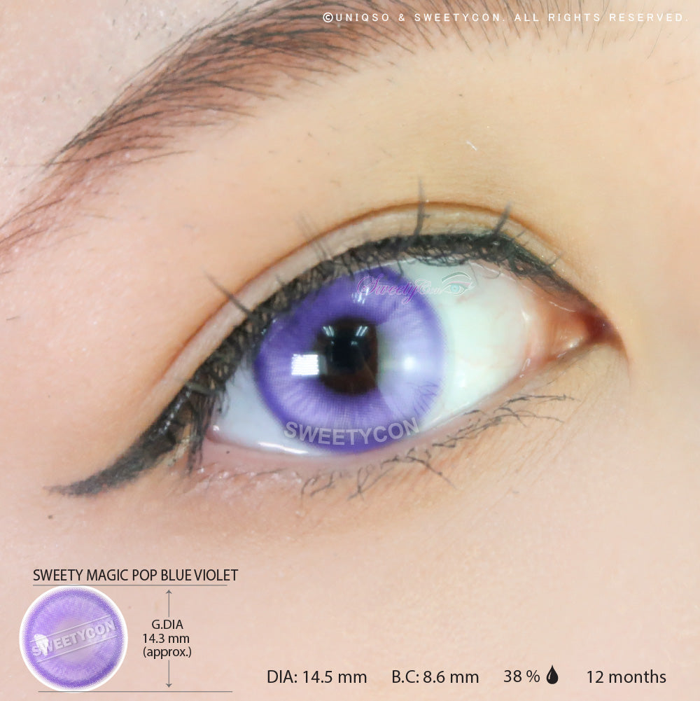 Sweety Magic Pop Blue Violet (1 lens/pack)-Colored Contacts-SweetyCon
