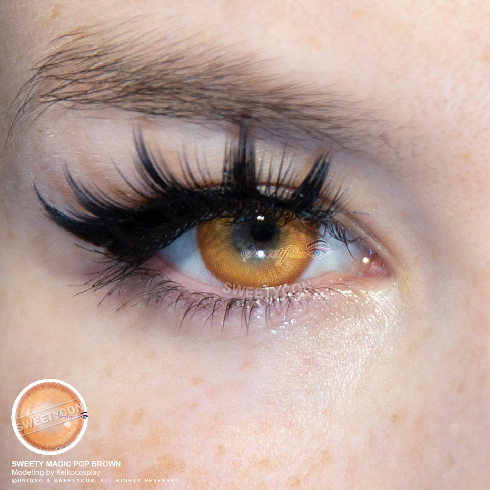 Sweety Magic Pop Brown (1 lens/pack)-Colored Contacts-SweetyCon