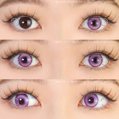 Sweety Magic Pop Violet (1 lens/pack)-Colored Contacts-UNIQSO