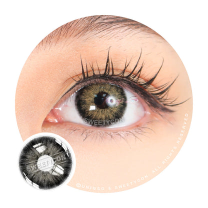 Sweety Magnificent Devils Triangle Black (1 lens/pack)-Colored Contacts-SweetyCon