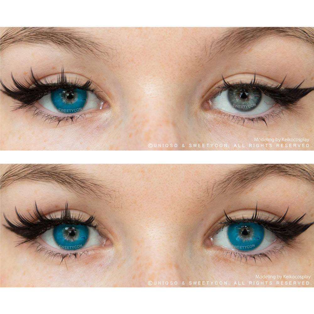 Sweety Milkshake Blue (1 lens/pack)-Colored Contacts-SweetyCon