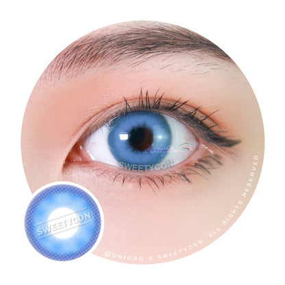 Sweety Milkshake Blue (1 lens/pack)-Colored Contacts-SweetyCon